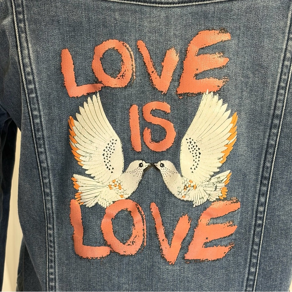 LOVE IS LOVE Denim Jacket - Picture 3 of 7